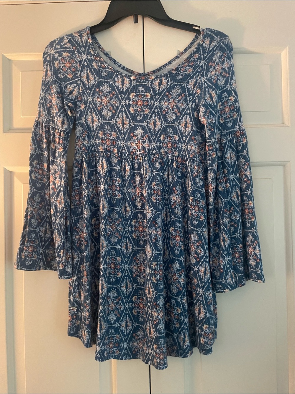 O’Neil Blue Floral Boho Peasant Top - Women